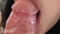 Super close up blowjob you can almost touch these lips